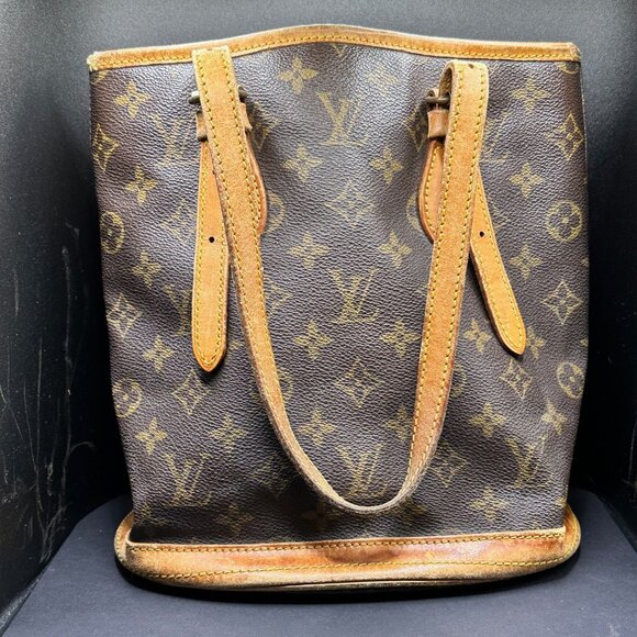 Louis Vuitton LV Monogram Petit Bucket Vintage w/dust bag & COA -‎ GUC - Picture 2 of 16